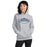 Woman wearing Flower Mound High School Jaguars Sport Grey Classic Unisex Hoodie 009