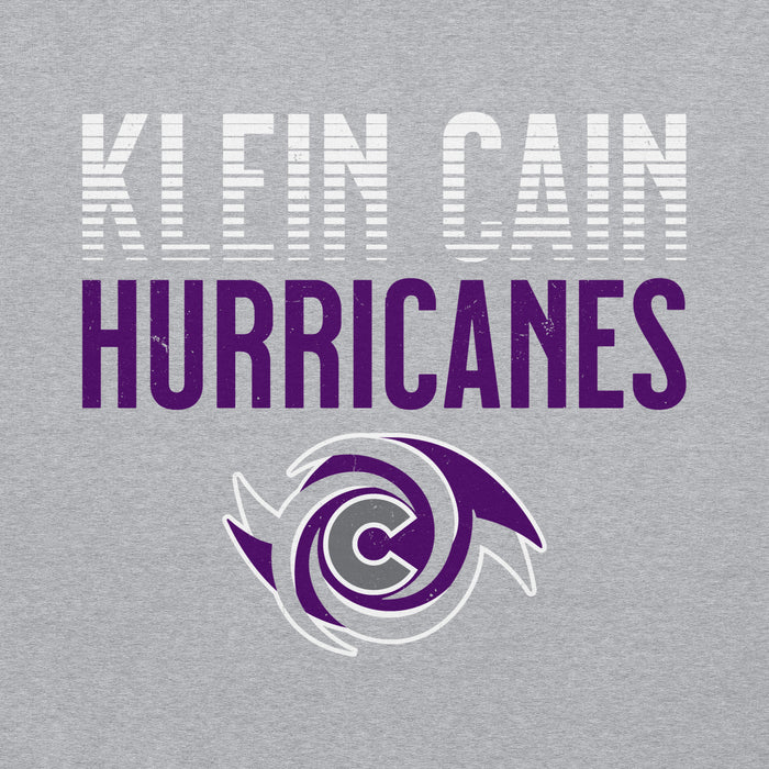 Close-up view of Klein Cain High School Hurricanes Sport Grey Classic Unisex Hoodie 024