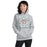 Woman wearing The Woodlands High School Highlanders Sport Grey Classic Unisex Hoodie 236