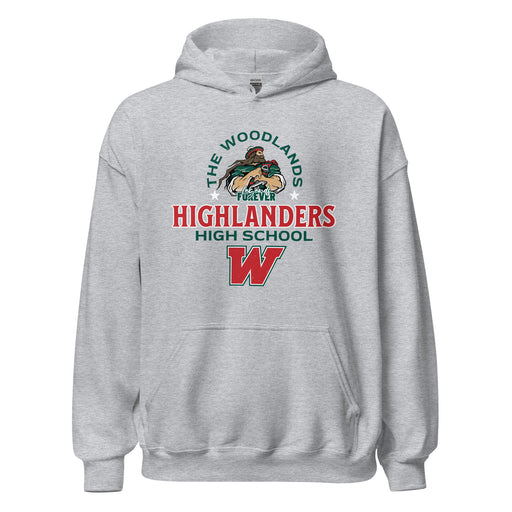 The Woodlands High School Highlanders Sport Grey Classic Unisex Hoodie 222