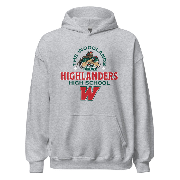 The Woodlands High School Highlanders Sport Grey Classic Unisex Hoodie 222