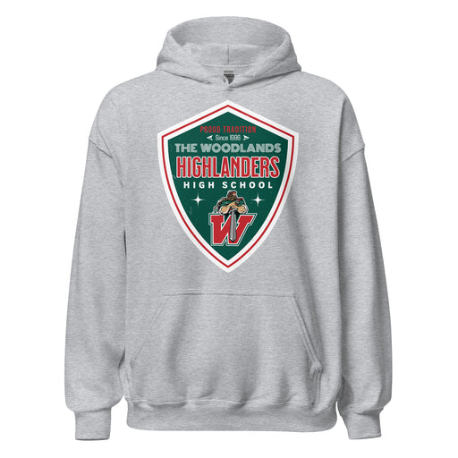 The Woodlands High School Highlanders Sport Grey Classic Unisex Hoodie 225