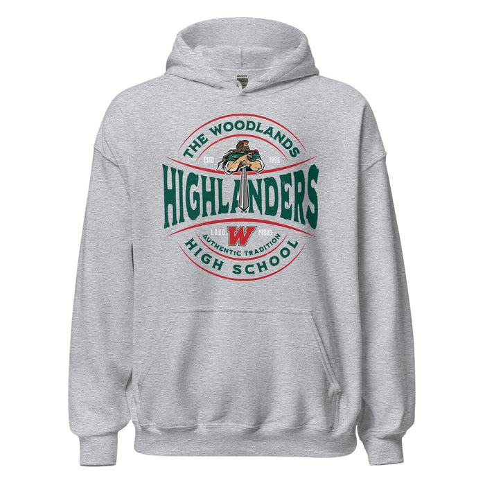 The Woodlands High School Highlanders Sport Grey Classic Unisex Hoodie 218