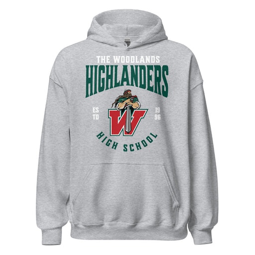 The Woodlands High School Highlanders Sport Grey Classic Unisex Hoodie 213