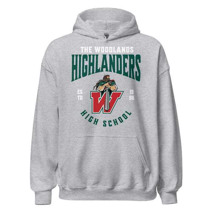 The Woodlands High School Highlanders Sport Grey Classic Unisex Hoodie 213