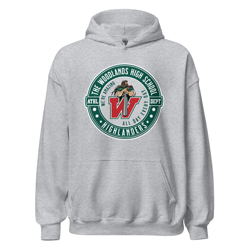 The Woodlands High School Highlanders Sport Grey Classic Unisex Hoodie 224