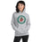 Woman wearing The Woodlands High School Highlanders Sport Grey Classic Unisex Hoodie 224