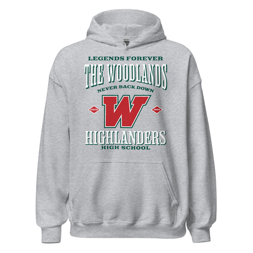 The Woodlands High School Highlanders Sport Grey Classic Unisex Hoodie 230