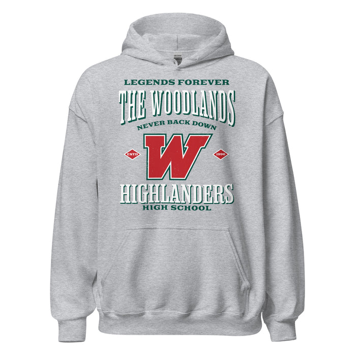The Woodlands High School Highlanders Sport Grey Classic Unisex Hoodie 230