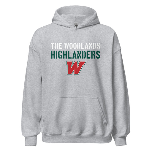 The Woodlands High School Highlanders Sport Grey Classic Unisex Hoodie 017