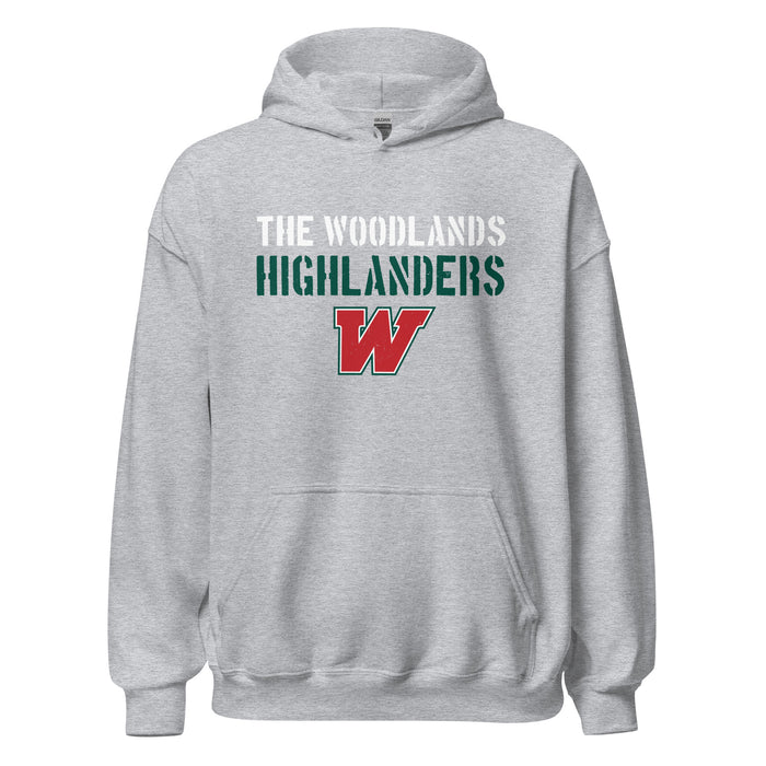 The Woodlands High School Highlanders Sport Grey Classic Unisex Hoodie 017