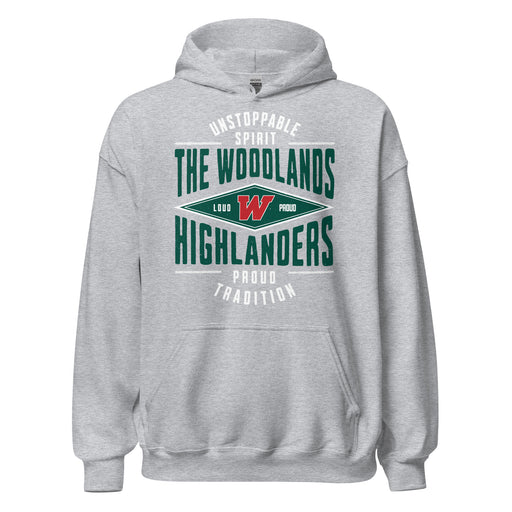 The Woodlands High School Highlanders Sport Grey Classic Unisex Hoodie 210