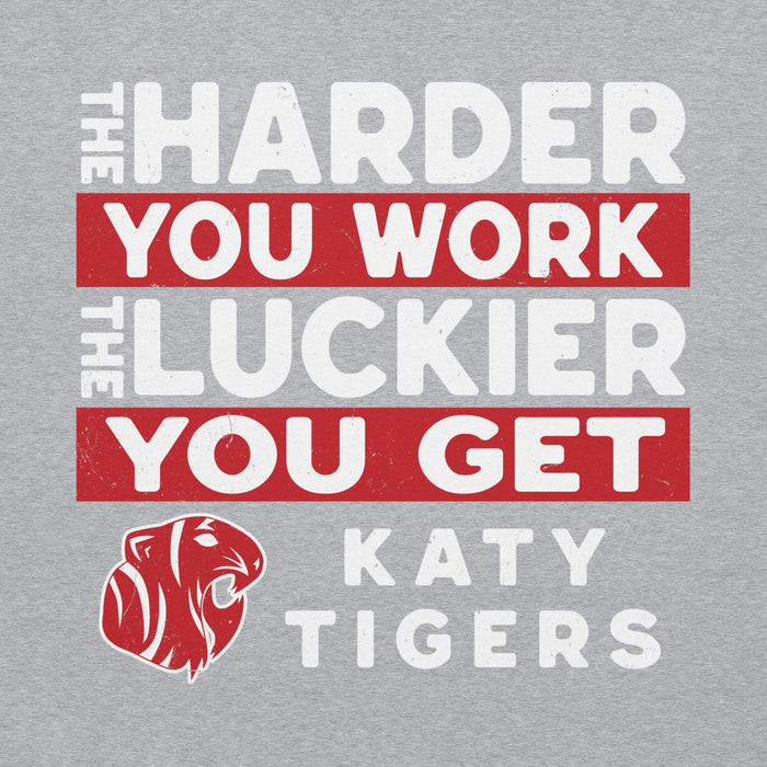 Close-up view of Katy High School Tigers Sport Grey Classic Unisex Hoodie 238