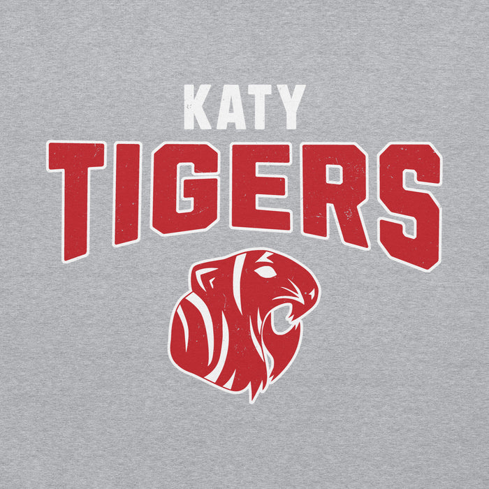 Close-up view of Katy High School Tigers Sport Grey Classic Unisex Hoodie 234