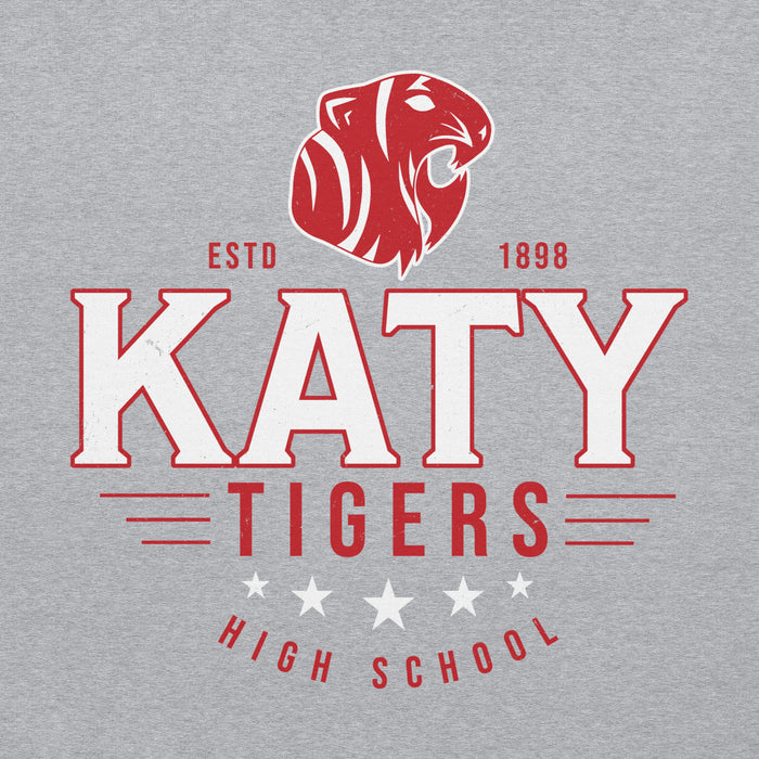Close-up view of Katy High School Tigers Sport Grey Classic Unisex Hoodie 217