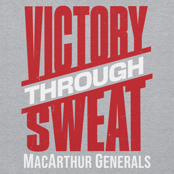 Close-up view of MacArthur High School Generals Grey Classic Unisex Hoodie 241