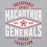 Close-up view of MacArthur High School Generals Grey Classic Unisex Hoodie 210