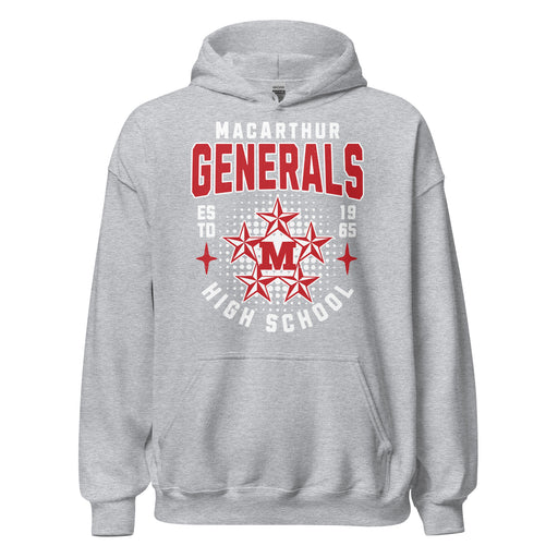 MacArthur High School Generals Grey Classic Unisex Hoodie 204