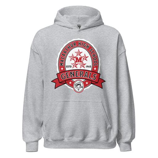 MacArthur High School Generals Grey Classic Unisex Hoodie 212