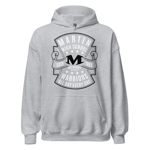 Martin High School Warriors Grey Classic Unisex Hoodie 207