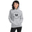 Woman wearing Martin High School Warriors Grey Classic Unisex Hoodie 201