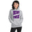 Woman wearing Morton Ranch High School Mavericks Grey Classic Unisex Hoodie 241