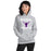 Woman wearing Morton Ranch High School Mavericks Grey Classic Unisex Hoodie 233