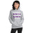 Woman wearing Morton Ranch High School Mavericks Grey Classic Unisex Hoodie 238