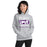 Woman wearing Morton Ranch High School Mavericks Grey Classic Unisex Hoodie 240