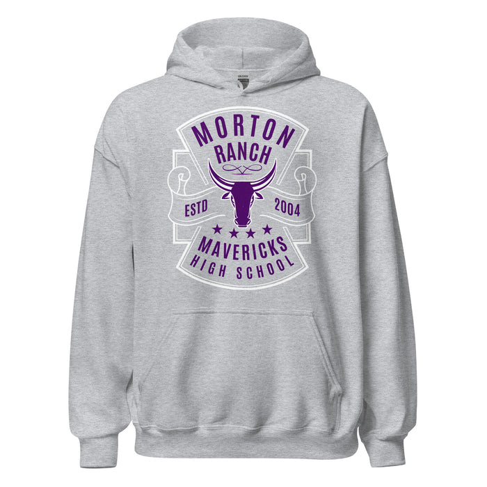 Morton Ranch High School Mavericks Grey Classic Unisex Hoodie 207