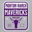 Close-up view of Morton Ranch High School Mavericks Grey Classic Unisex Hoodie 001