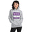 Woman wearing Morton Ranch High School Mavericks Grey Classic Unisex Hoodie 231