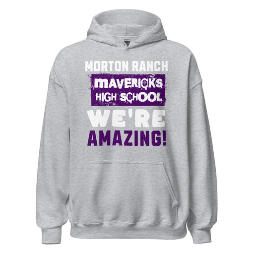 Morton Ranch High School Mavericks Grey Classic Unisex Hoodie 231