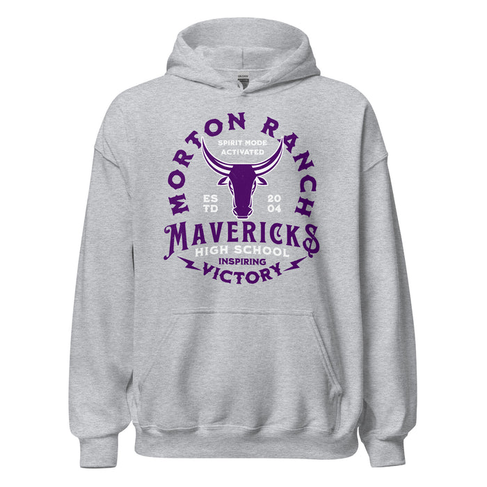 Morton Ranch High School Mavericks Grey Classic Unisex Hoodie 206