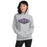 Woman wearing Morton Ranch High School Mavericks Grey Classic Unisex Hoodie 009