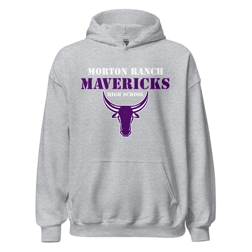 Morton Ranch High School Mavericks Grey Classic Unisex Hoodie 017