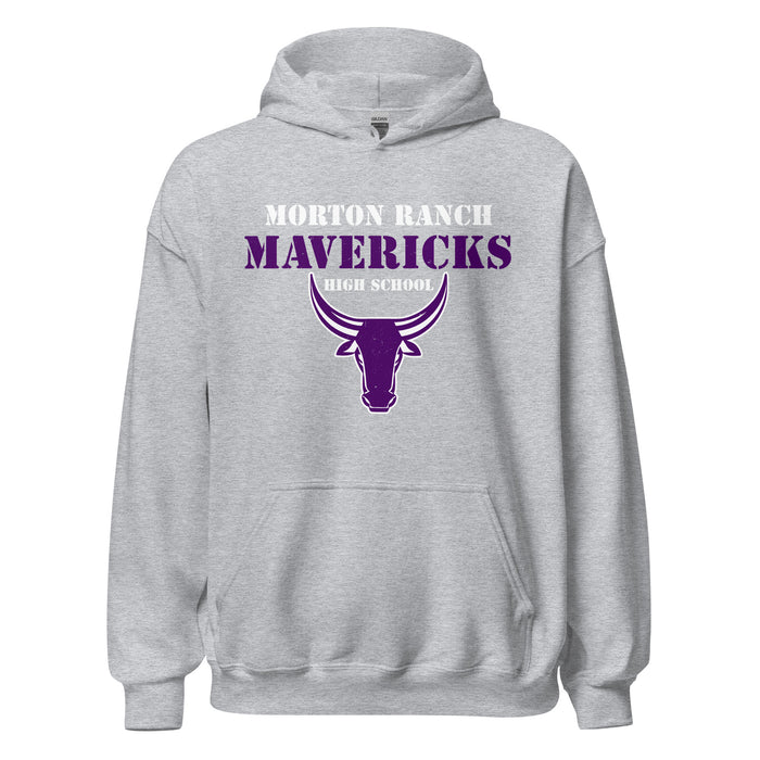 Morton Ranch High School Mavericks Grey Classic Unisex Hoodie 017