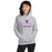 Woman wearing Morton Ranch High School Mavericks Grey Classic Unisex Hoodie 217