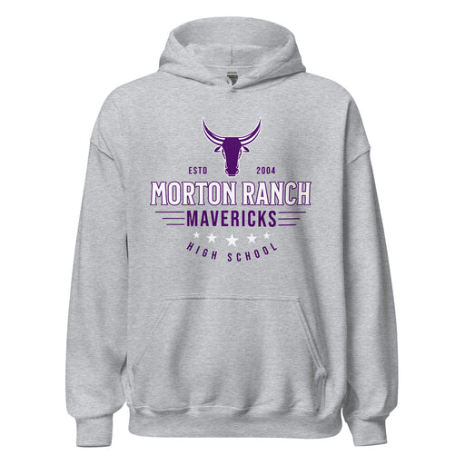 Morton Ranch High School Mavericks Grey Classic Unisex Hoodie 217