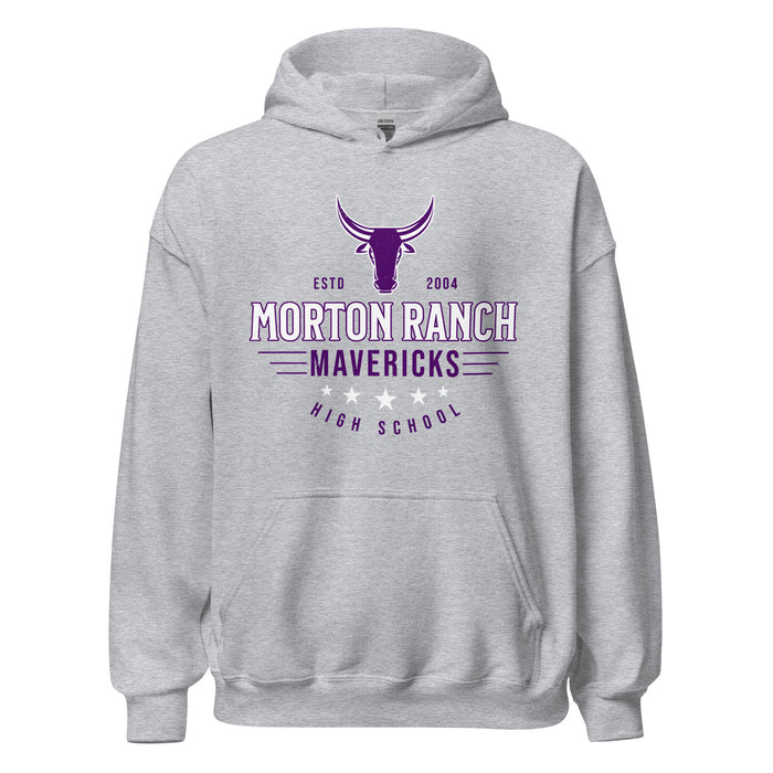 Morton Ranch High School Mavericks Grey Classic Unisex Hoodie 217