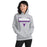 Woman wearing Morton Ranch High School Mavericks Grey Classic Unisex Hoodie 049