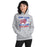 Woman wearing Oak Ridge High School War Eagles Grey Classic Unisex Hoodie 205