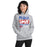 Woman wearing Oak Ridge High School War Eagles Grey Classic Unisex Hoodie 240