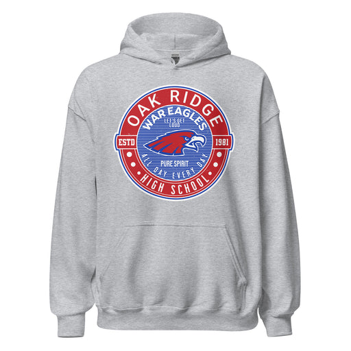 Oak Ridge High School War Eagles Grey Classic Unisex Hoodie 224