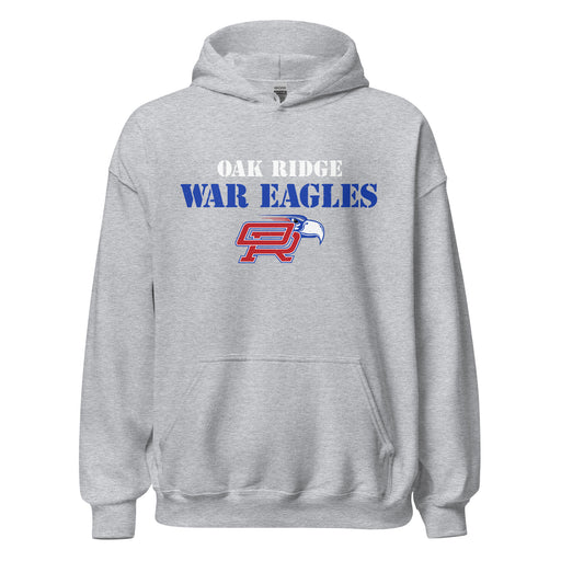 Oak Ridge High School War Eagles Grey Classic Unisex Hoodie 017