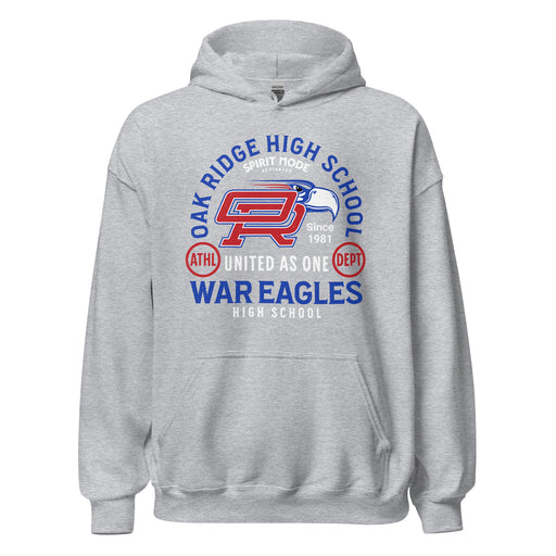 Oak Ridge High School War Eagles Grey Classic Unisex Hoodie 208