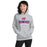 Woman wewaring Oak Ridge High School War Eagles Grey Classic Unisex Hoodie 202