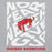 Close-up view of Odessa High School Bronchos Grey Classic Unisex Hoodie 236