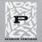 Close-up view of Permian High School Panthers Grey Classic Unisex Hoodies 236