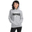 Woman wearing Permian High School Panthers Grey Classic Unisex Hoodies 234